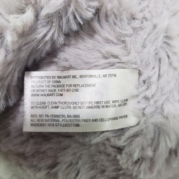 🌞SOLD🌞Spark Create Imagine Gray Teal Elephant Plush Toy Rattle Crinkle 15 Inch - Picture 8 of 9